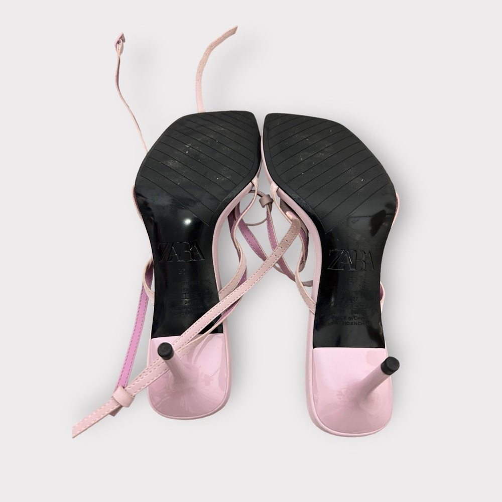 Zara Lilac strappy kitten heels - Picture 7 of 7